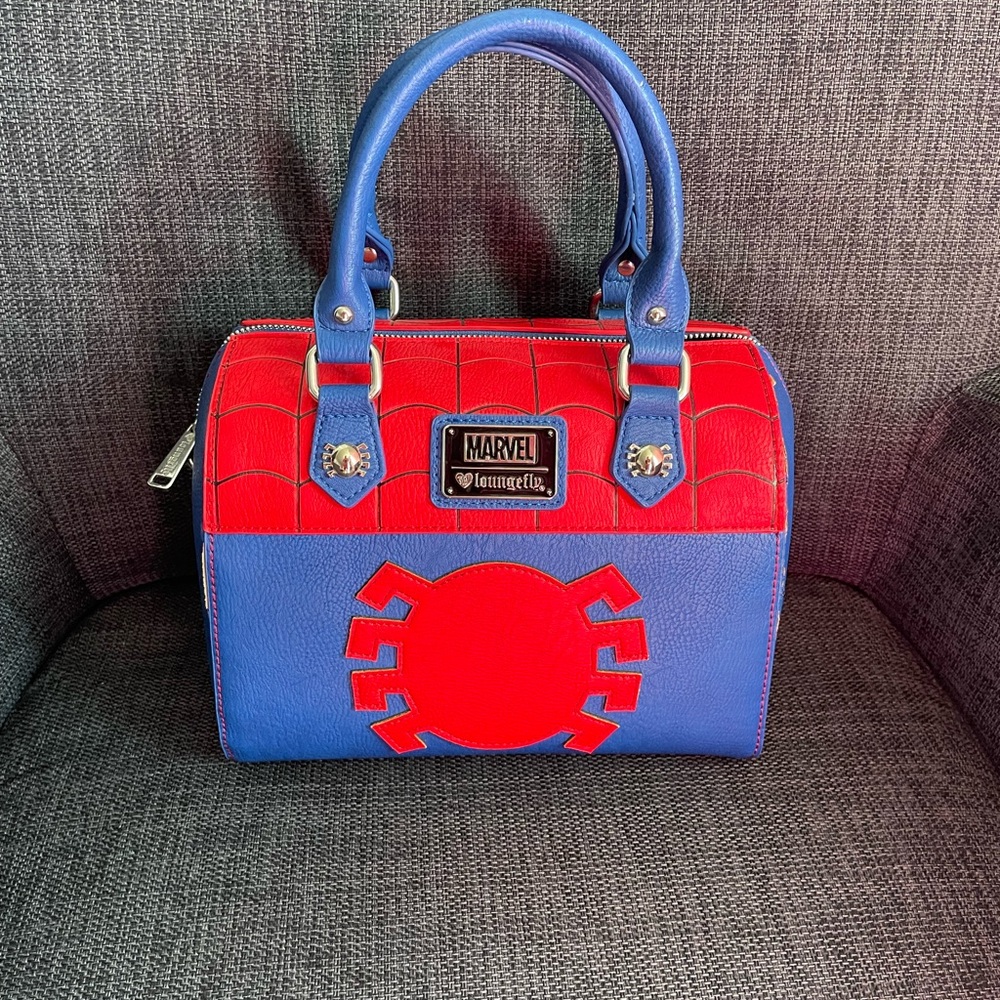 Loungefly Marvel Spider-man Red and Blue Satchel